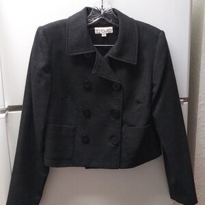 Little cropped grey peacoat sz 4